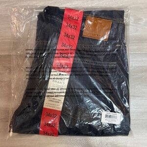 Lucky Brand Dark Indigo Jeans with Brown Patch